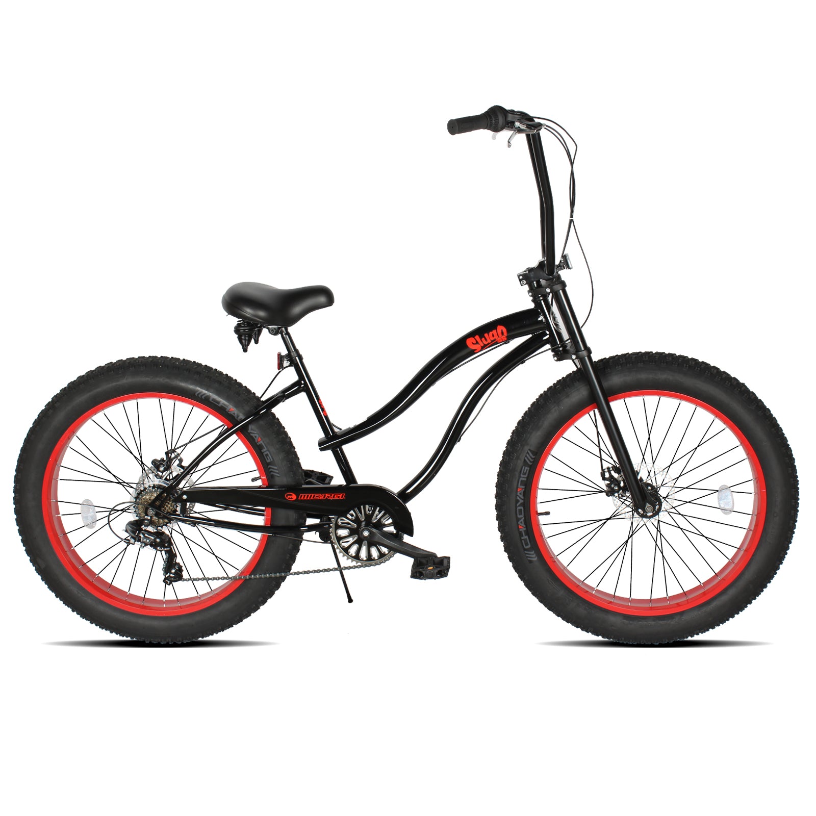 Micargi Slugo SS Beach Cruiser Bike 26"*4" Fat Tire with 7-Speed Disc Brake