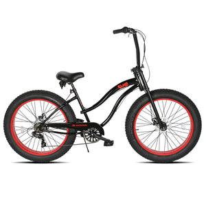 Micargi Slugo SS Beach Cruiser Bike 26"*4" Fat Tire with 7-Speed Disc Brake