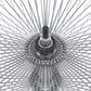 Close up of Micargi 26"X3"X13GX140H Spokes Aluminum Polish Fat Rims Wheel Set Disc Brake