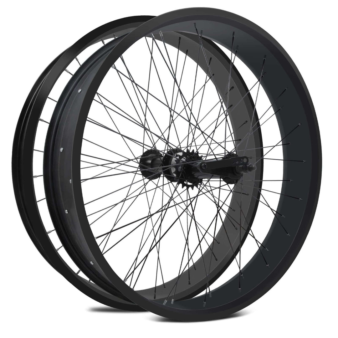 Micagi WH-T952636C 29"X4"X13GX36H Alloy FAT RIMS WHEEL SET.