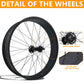 Micagi WH-T952636C 29"X4"X13GX36H Alloy FAT RIMS WHEEL SET.