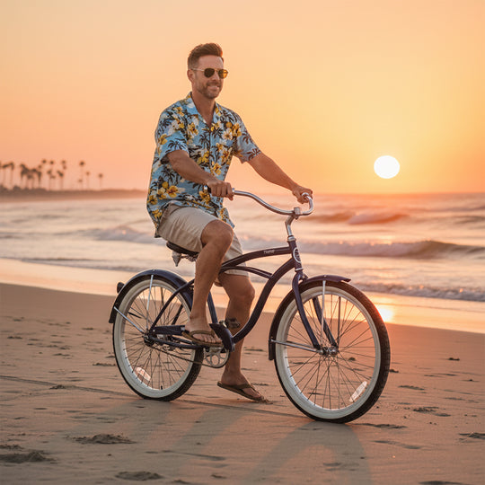 Micargi Tahiti Single Speed 26 Inch Men's Beach Cruiser Bike