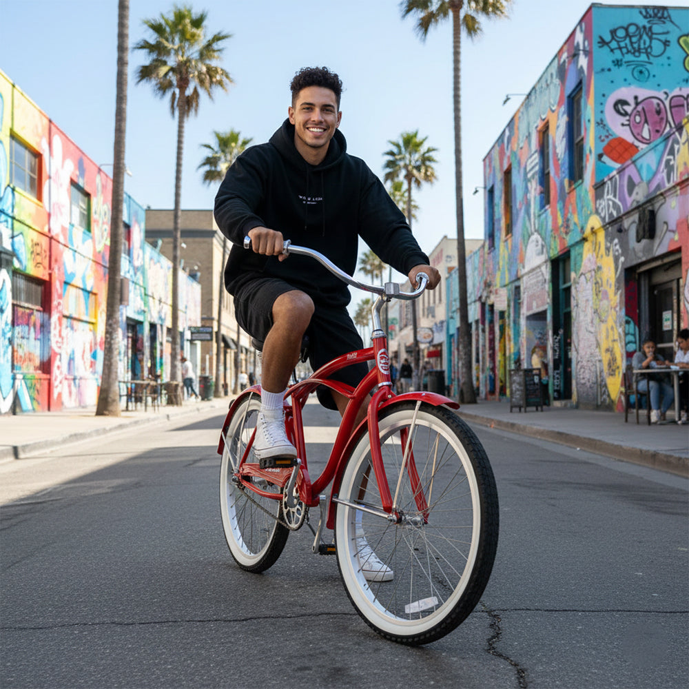 Micargi Tahiti Single Speed 26 Inch Men's Beach Cruiser Bike