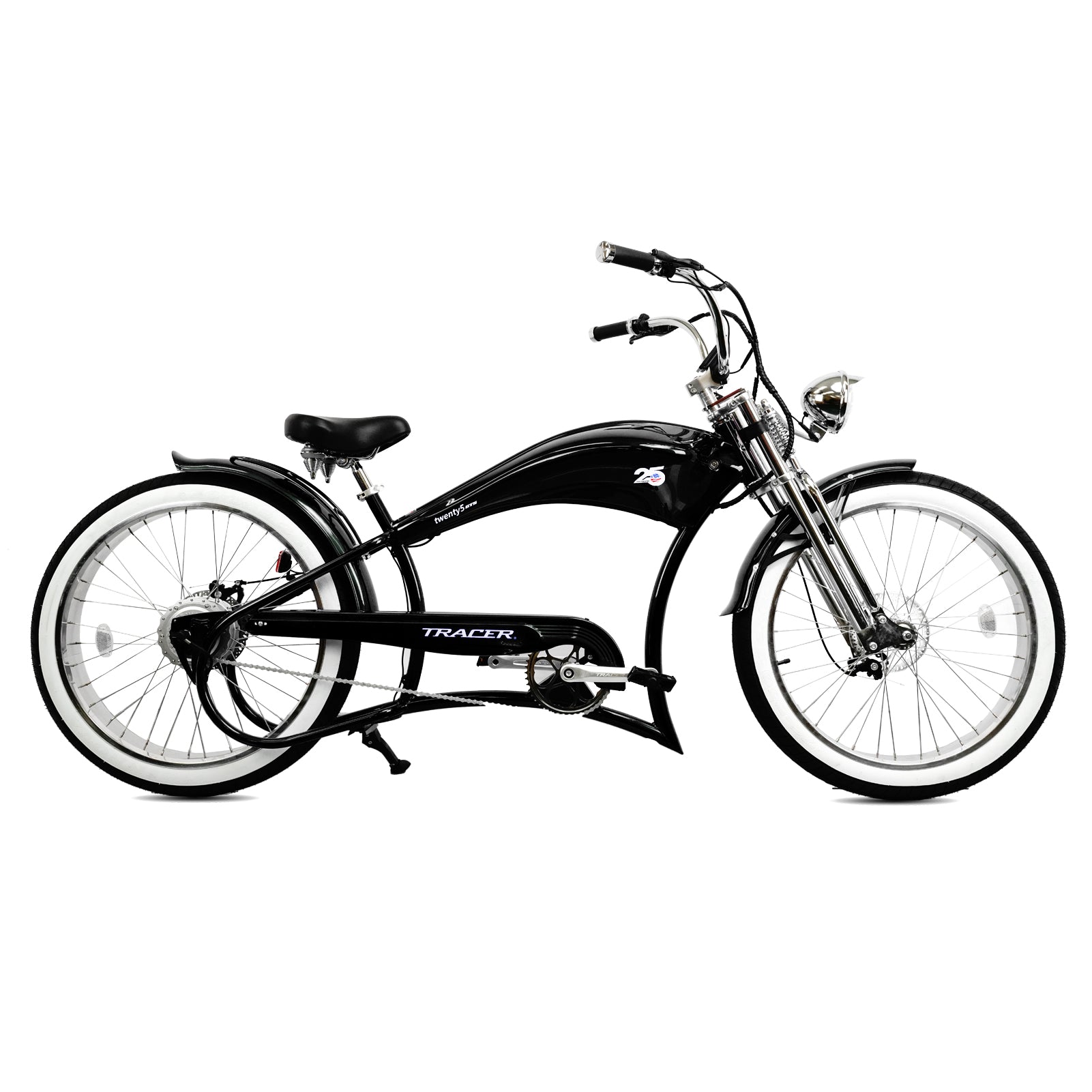 Tracer Twenty5 GTS 500W Chopper Cruiser E-Bike black for men