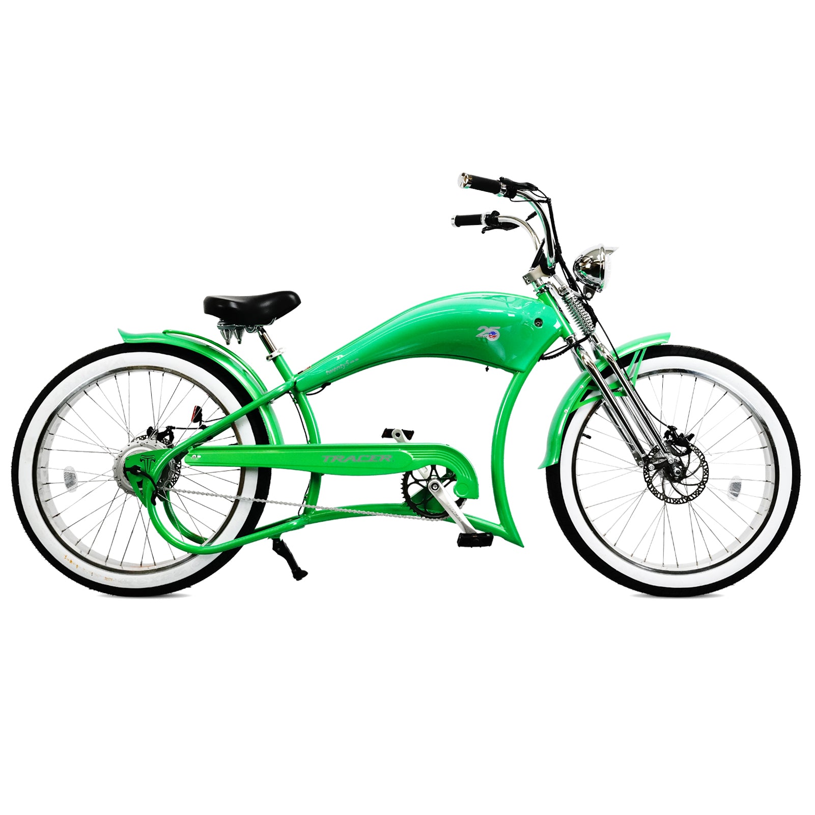 Tracer Twenty5 DS Chopper Cruiser E-Bike green 26" wheel