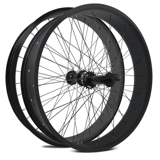 Micargi WH-T752636C 26"x3"x13Gx36H Alloy FAT Rims Wheel Set.