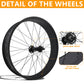 Micargi 26"x3"x13Gx36H Alloy FAT Rims sturdy Wheel Set 