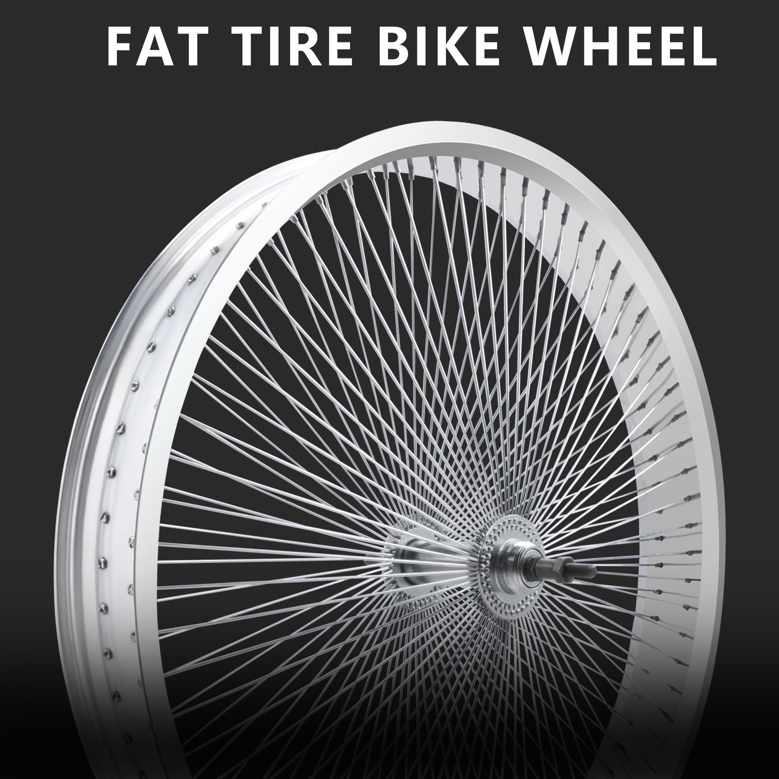 Side View of Micargi 13GX140H Fat Rims Wheel Set FOR 7 SPEED Disc Brake 26" 3" 4" Tire Polish