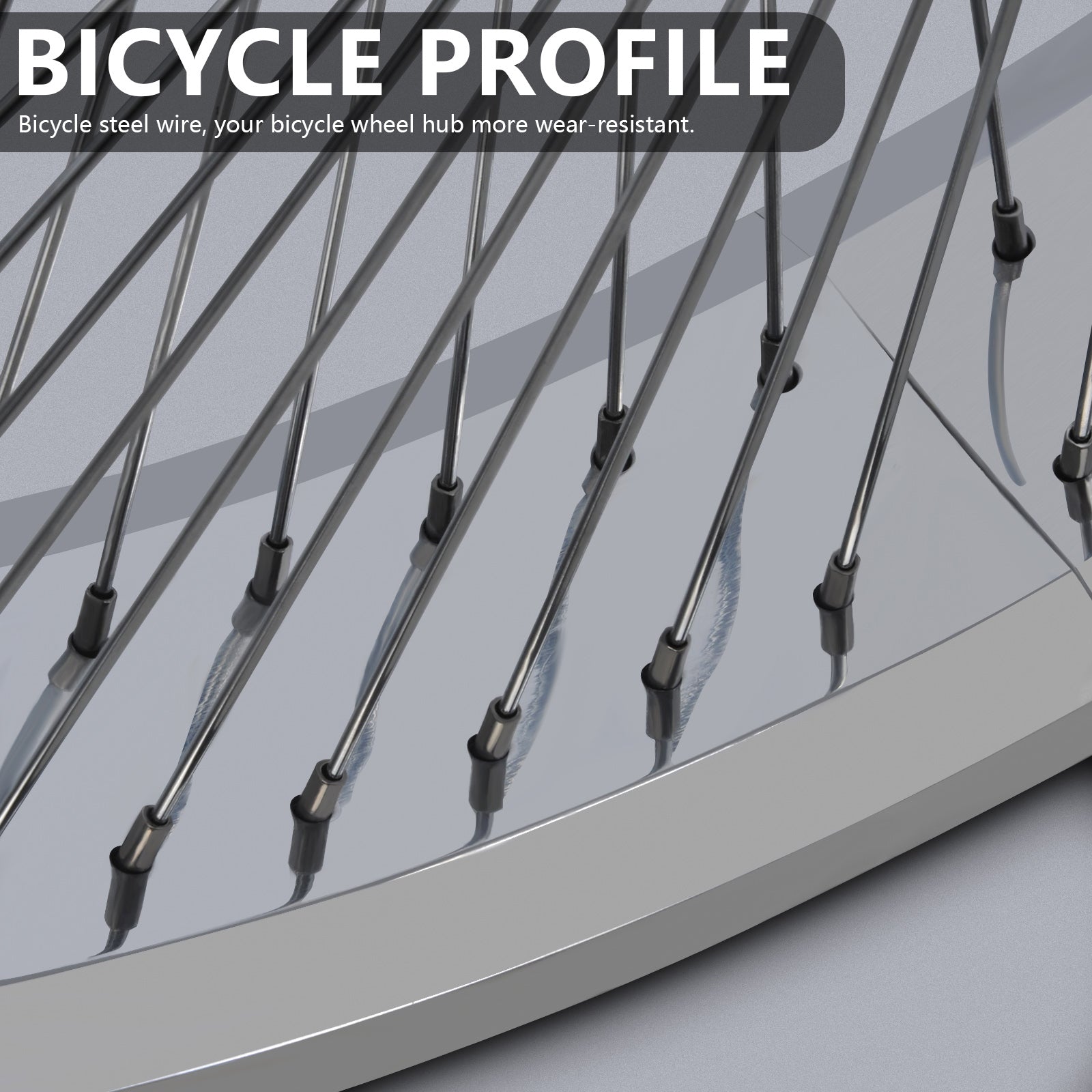 Close up of Micargi 13GX140H Spokes Fat Rims Wheel Set 26" Polish