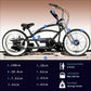 Master 3i 20-inch 3-speed stretch chopper cruiser bike