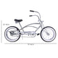 Master 2.0 GS 20-inch chrome lowrider stretch cruiser bike