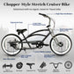 Master 3i 20-inch 3-speed stretch chopper cruiser bike
