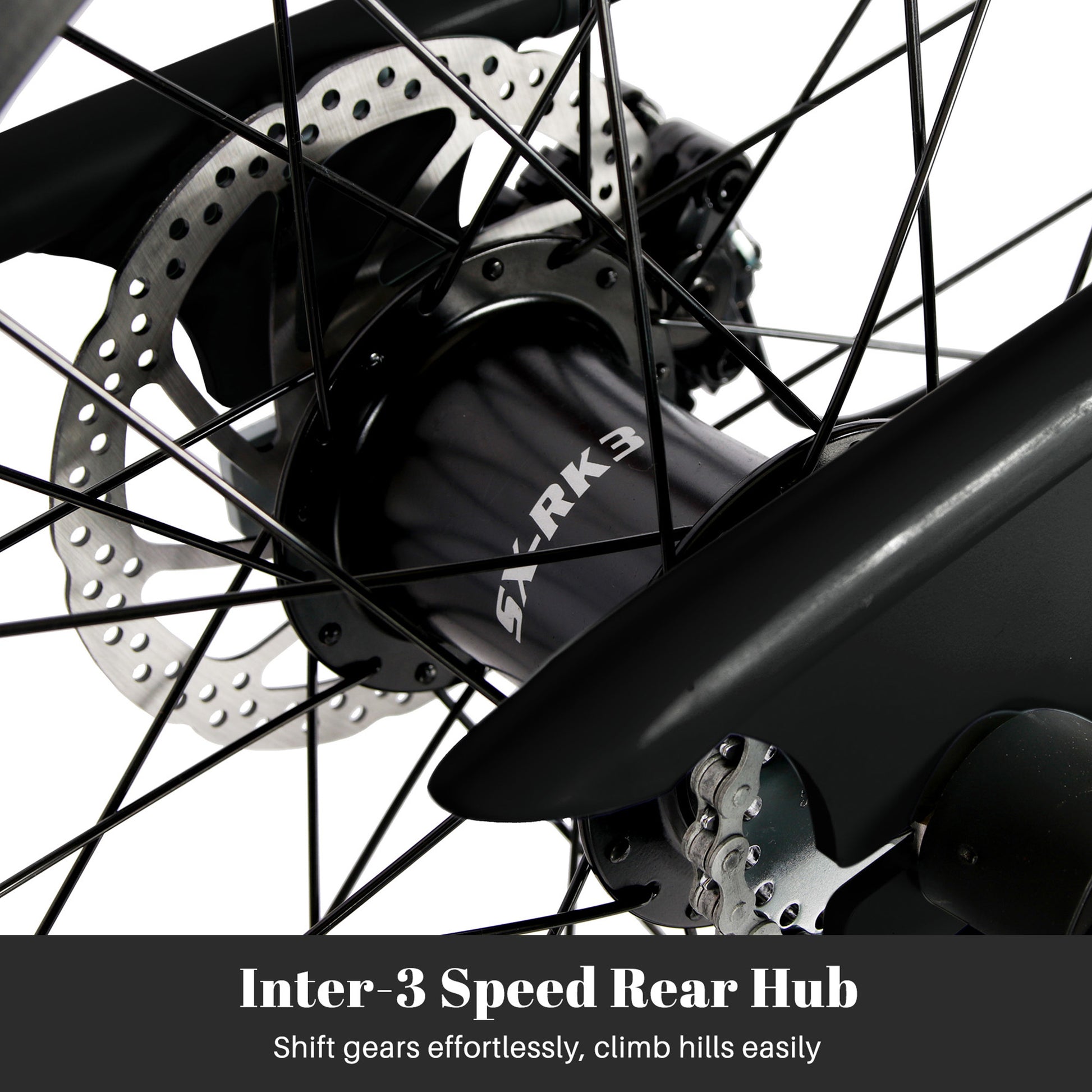 Master 3i 20-inch 3-speed stretch chopper cruiser bike