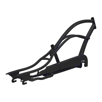 Side View of Micargi MUSTANG-GT Stretch Cruiser Steel Bike Frame Chain Guard 26 inch Black