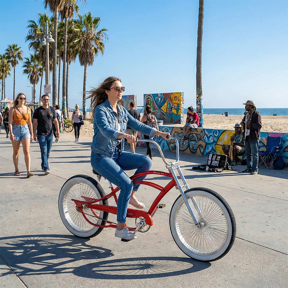 Micargi Bronco Pro 26” Stretch Cruiser Bike