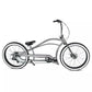 Micargi Boston GT7 Stretch Cruiser Bicycle gray white wall fat tire 7-speed disc brake