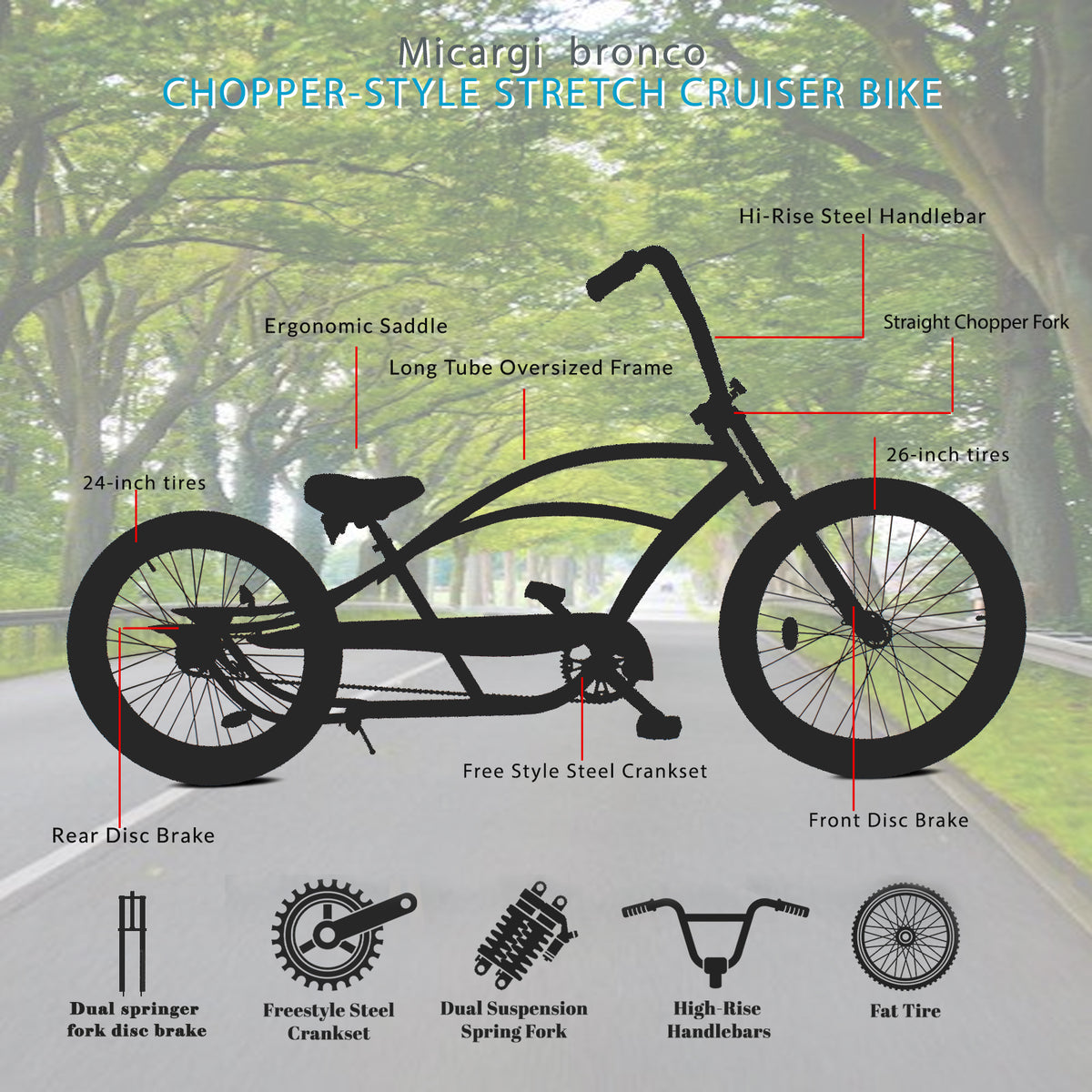 Micargi Rear Disc Brake Micargi Bronco3.0 26