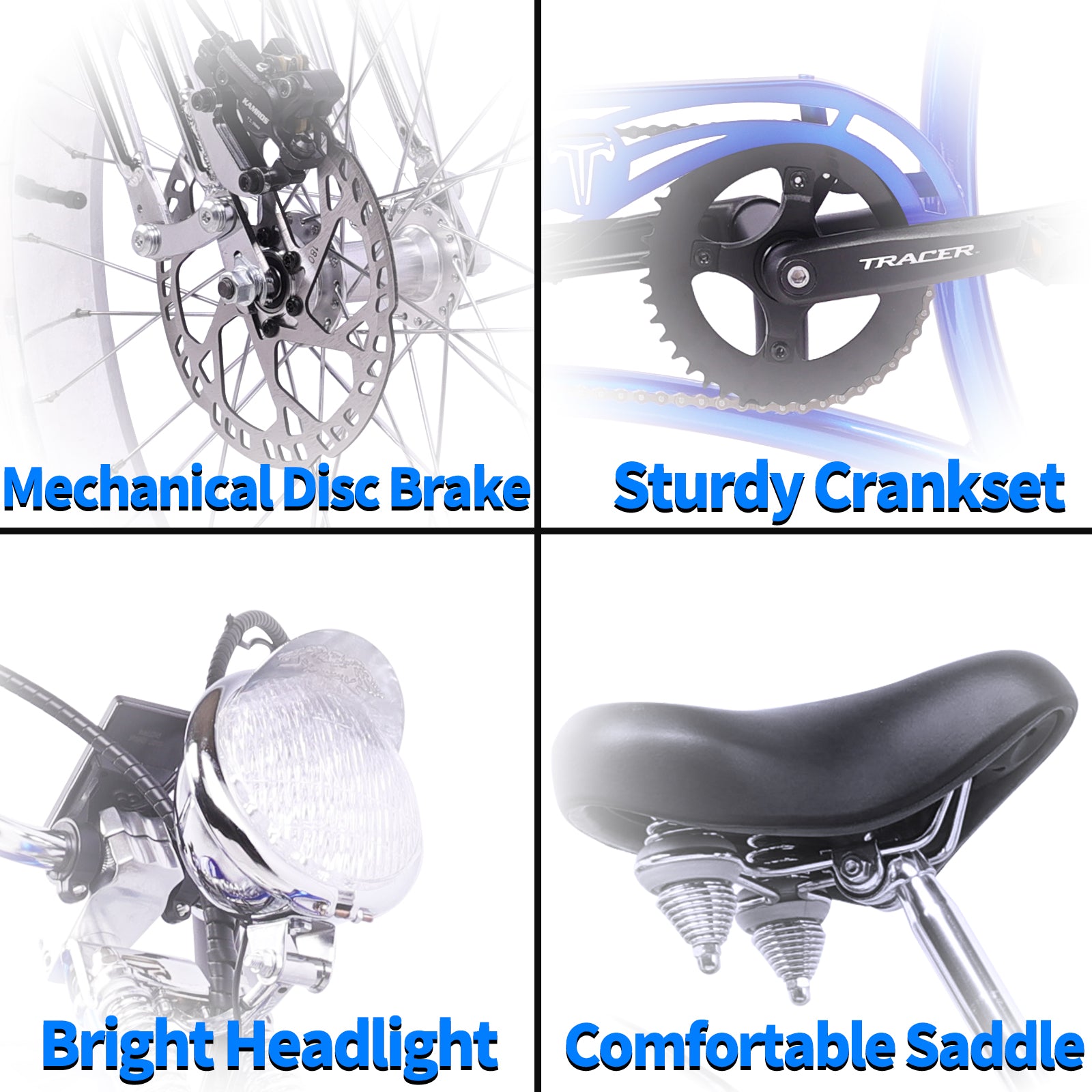 Tracer Twenty5 DS E-Bike - Stylish Chopper Cruiser