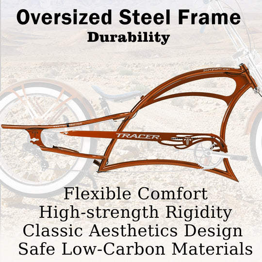 Scorpion GTS 7Speed Stretch Chopper Cruiser Bike