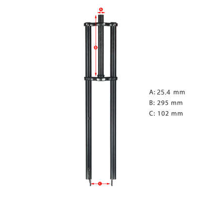 Micargi FK-TP80300102D Triple Tree Fork 25.4mm Steerer Diameter for Disc Brake