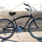 Micargi 26" Rover Beach Cruiser Bike for Men White Wall Tire 7-speed in black