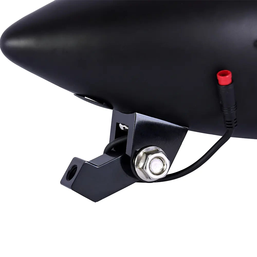 Close up of Micargi Bicycle Retro Chrome HeadLight 12V-48V 10W for E-bike