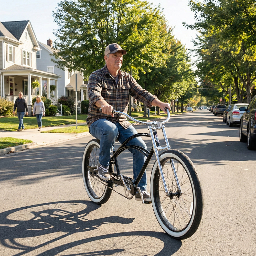 Master 29-inch 1-speed stretch chopper cruiser bike