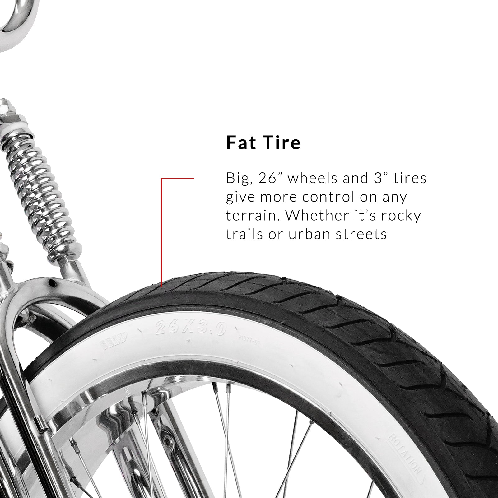 Master DS 26-inch dual springer chopper stretch cruiser bike