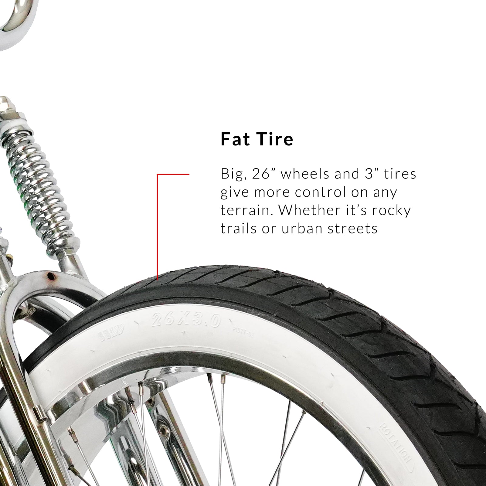 Master DS 26 x 3.0 fat tire cruiser tire