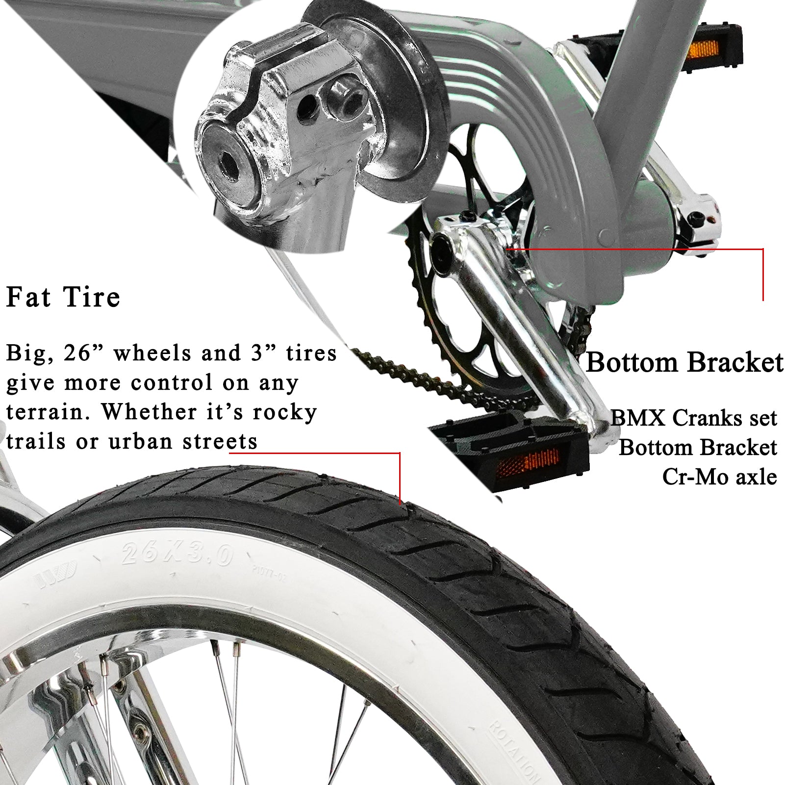 Master DS 26-inch dual springer chopper stretch cruiser bike