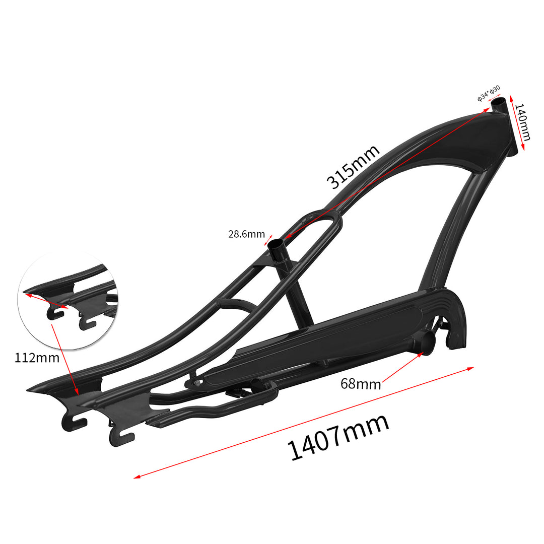 Micargi Puma Frame Stretch chopper bike