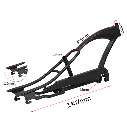 Micargi Puma Frame Stretch chopper bike