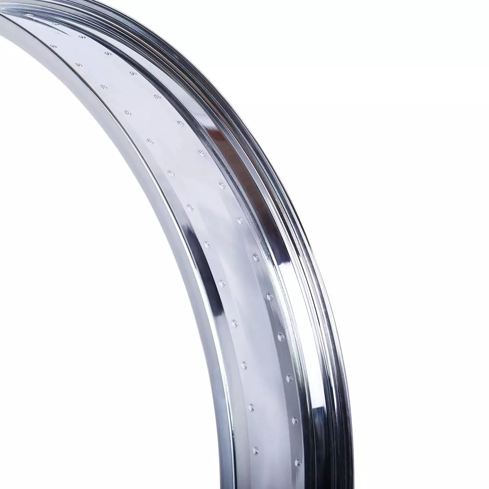 close up of Micargi Bicycle Mirror Electroplating chrome Rim for 29 3.0 4.0 fat tire