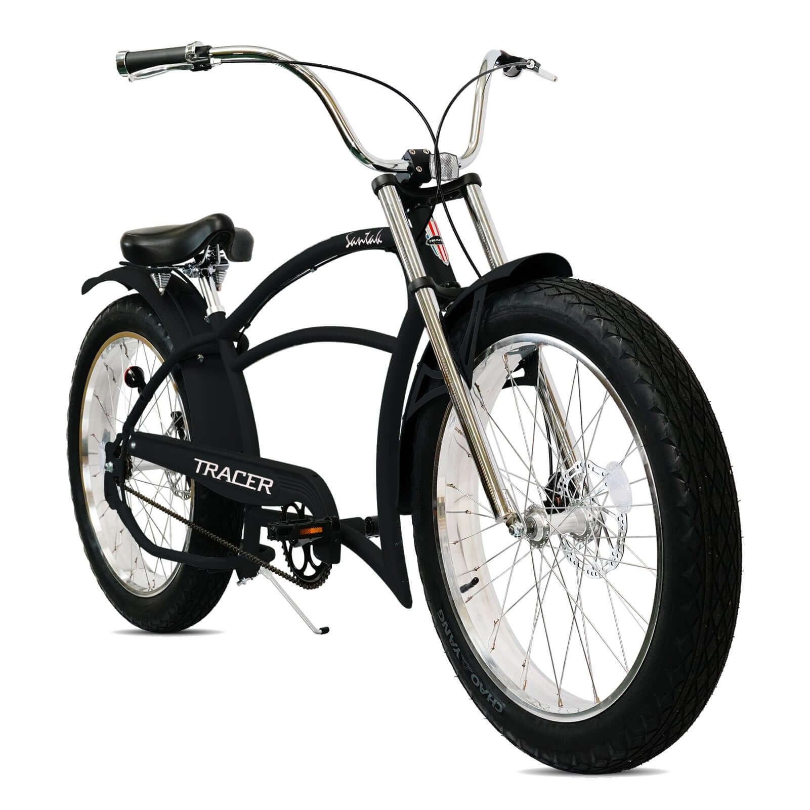 Santak GT 26-inch fat tire chopper cruiser bike with oversized frame