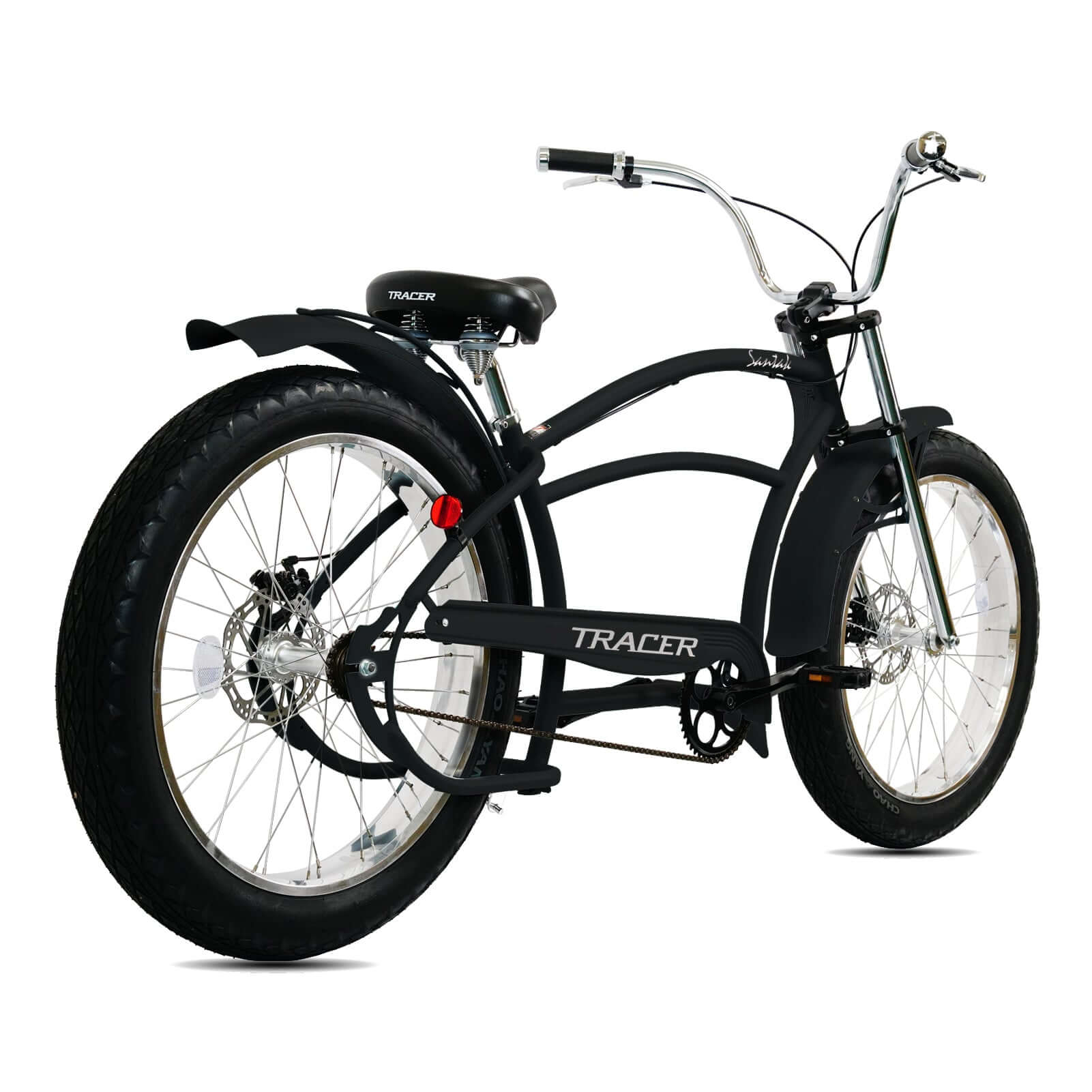 Santak GT 26-inch fat tire chopper cruiser bike with oversized frame