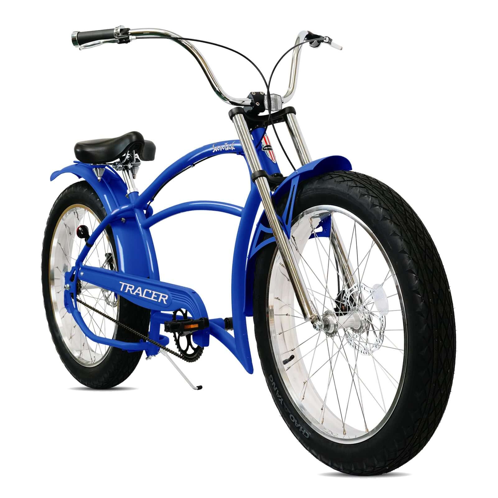 Santak GT 26-inch fat tire chopper cruiser bike with oversized frame