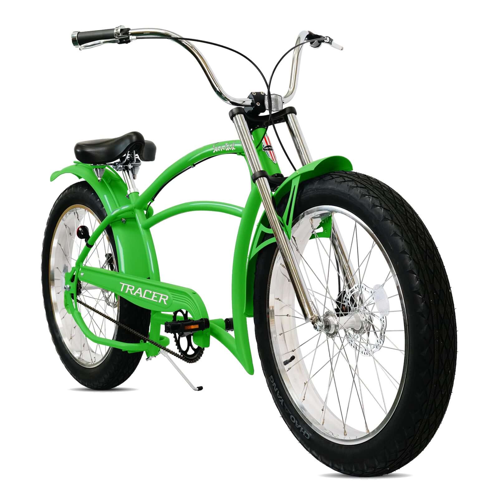 Santak GT 26-inch fat tire chopper cruiser bike with oversized frame