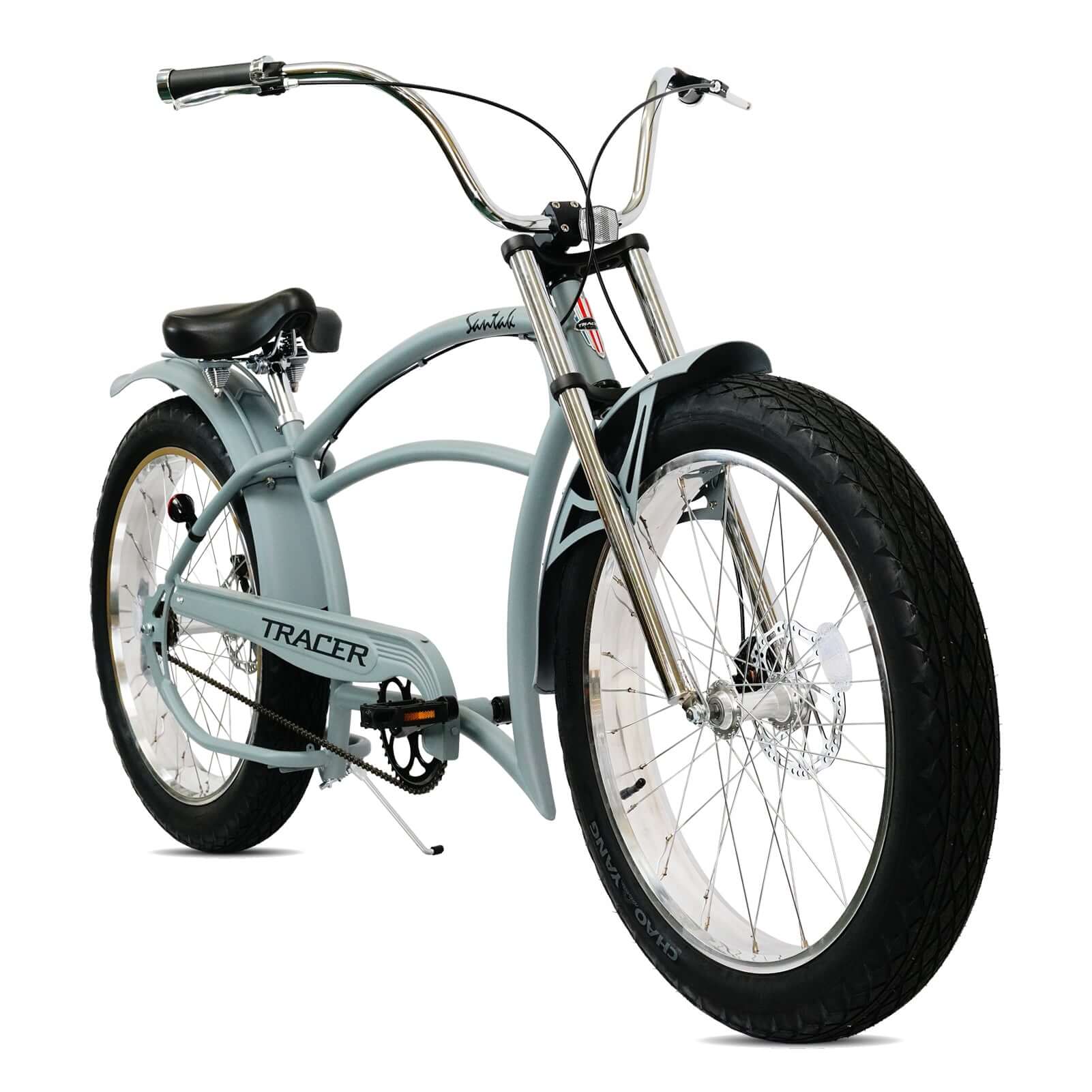 Santak GT 26-inch fat tire chopper cruiser bike with oversized frame