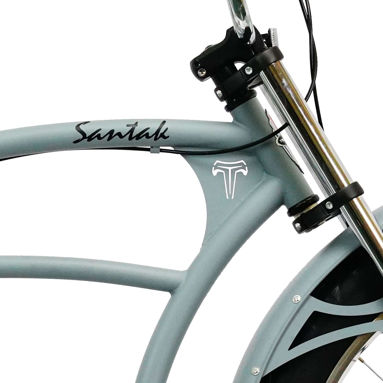 Santak GT 26-inch fat tire chopper cruiser bike with oversized frame