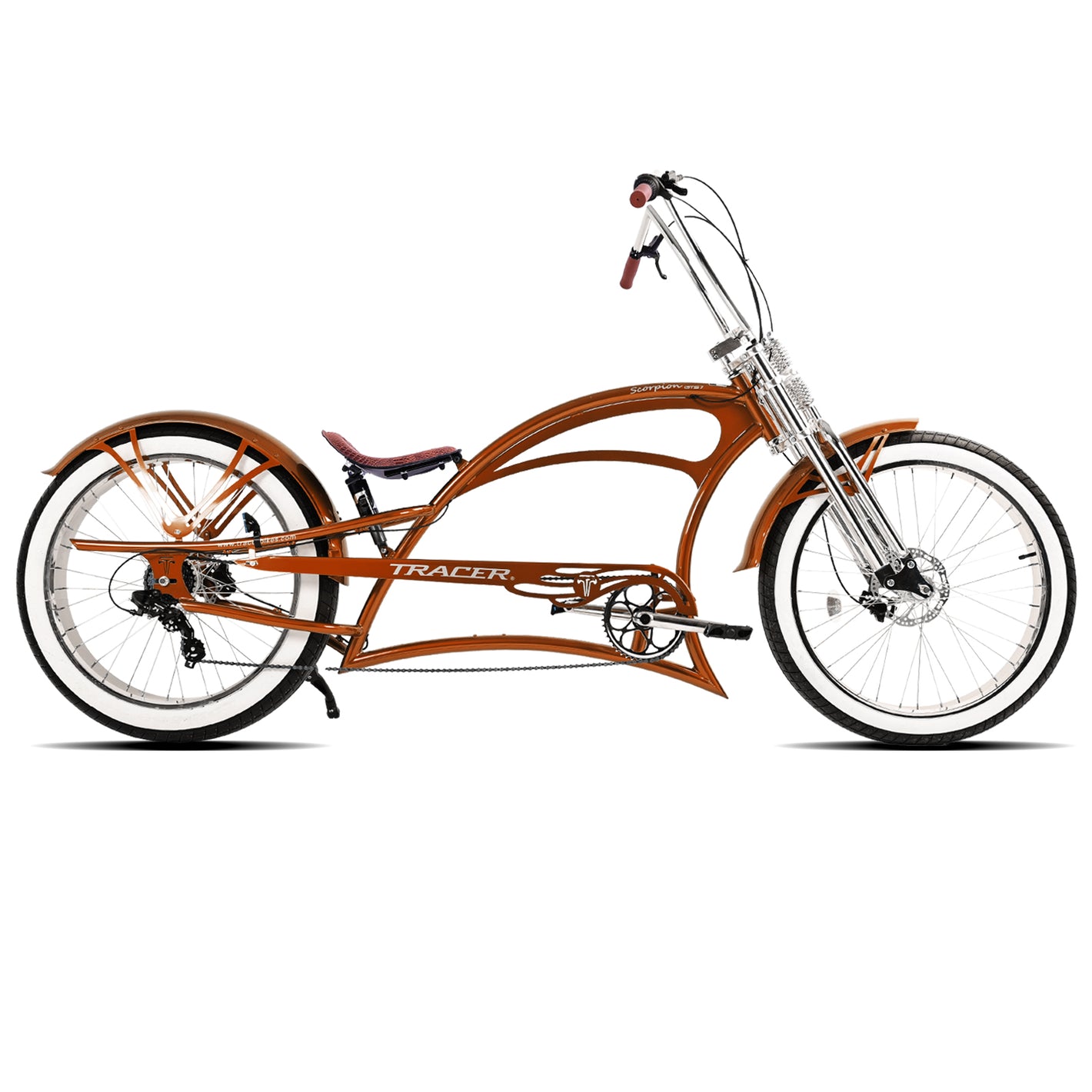 Scorpion GTS 7Speed Stretch Chopper Cruiser Bike