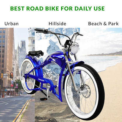 Tracer Twenty5 GT 500W 26" CRUISER E-BIKE