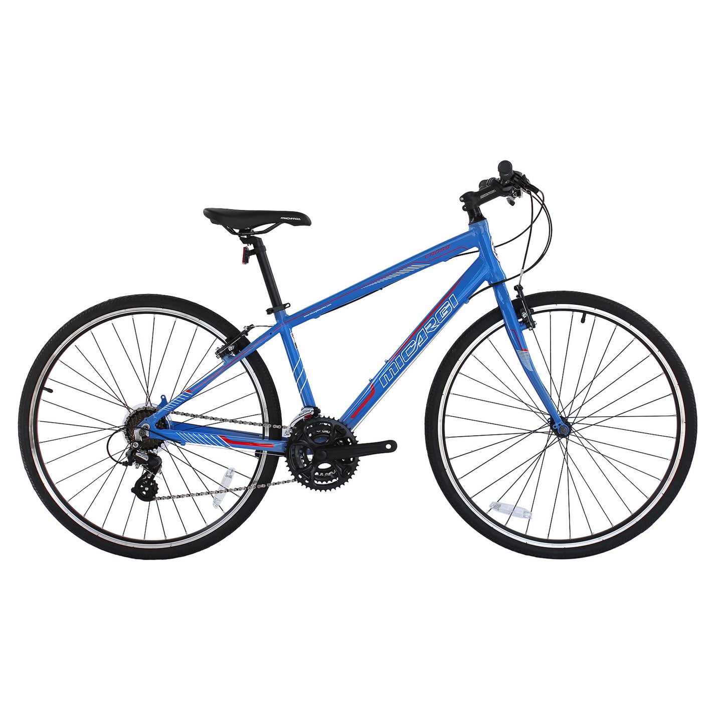 Micargi Cross 5.0 700c Hybrid Road Bike in blue