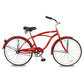 Micargi Tahiti Single Speed Beach Cruiser Bike 26 inch for men coaster brake in red