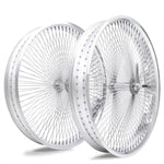 Micargi 26"X4"X13GX140H ALUMINUM POLISH FAT RIMS WHEEL SET Coaster Brake