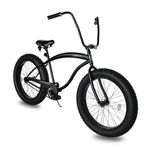 side view of Micargi Luxe GT 26" Beach Cruiser Bikes coaster brake matte black