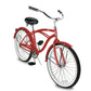 Side view of Micargi Tahiti Single Speed Beach Cruiser Bike 26 inch for men in red