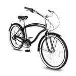 Side view of Micargi 26" Rover Lightweight Beach Cruiser Bike for Men in black