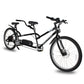 Side view of Micargi Raiatea 500W Tandem Electric Bicycle in black 2.35" Tire