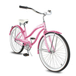 Close up of Micargi Rover GX  26" Beach Cruiser Bike for Women in pink