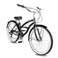 Side view of Micargi Pantera Women's Beach cruiser Bike v brake 7 Speed in black